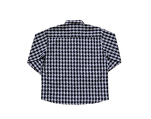 Load image into Gallery viewer, Black Chequered Mandarin Shirt