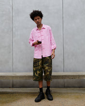 Load image into Gallery viewer, Pink Chequered Mandarin Shirt