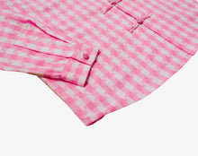 Load image into Gallery viewer, Pink Chequered Mandarin Shirt