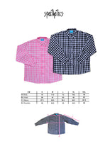 Load image into Gallery viewer, Black Chequered Mandarin Shirt