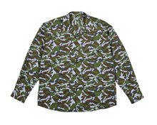 Load image into Gallery viewer, Camo Pinstripe Mandarin Shirt
