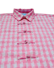 Load image into Gallery viewer, Pink Chequered Mandarin Shirt
