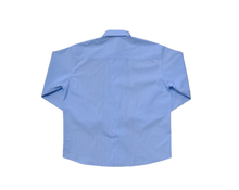 Load image into Gallery viewer, Baby Blue Striped Mandarin Shirt
