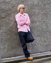 Load image into Gallery viewer, Pink Chequered Mandarin Shirt
