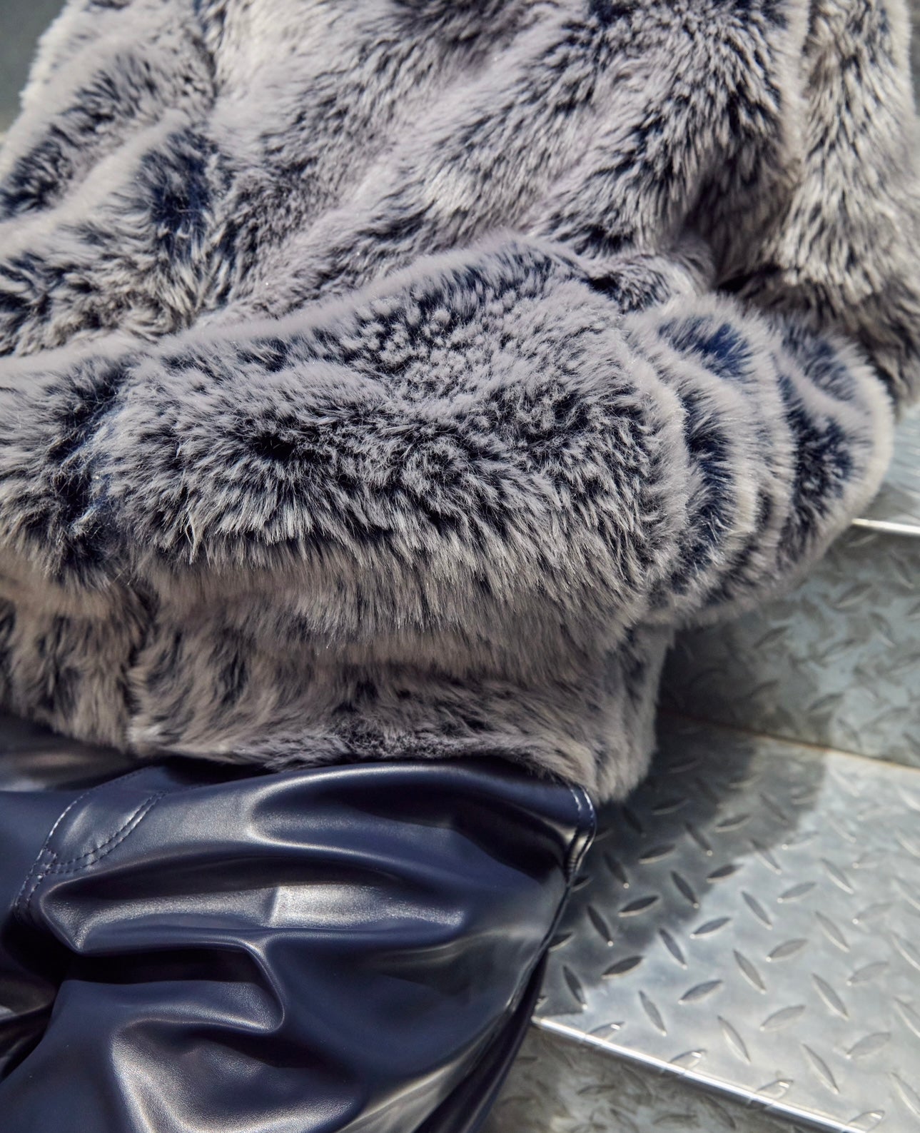 Specthetics Grey fur full zip Jacket