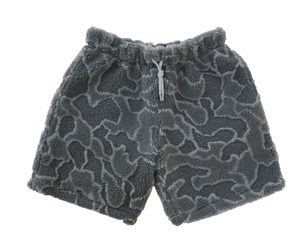 Slate Camo Fleece Shorts