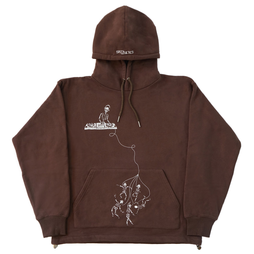 Brown Skelly Reversible Hoodie/Crewneck